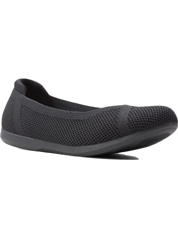 Carly Wish Womens Knit Slip On Ballet Flats