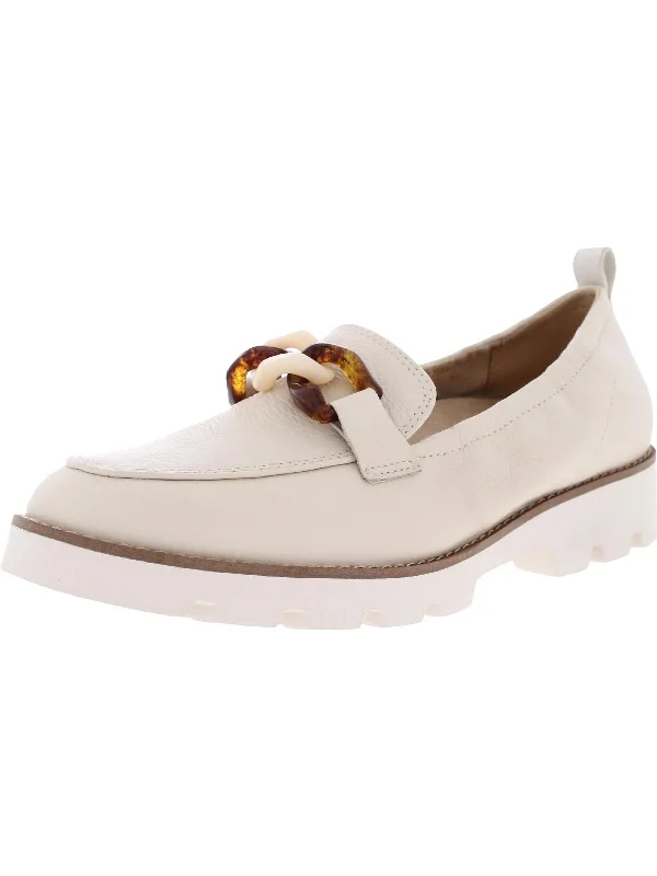 Cynthia Womens Leather Slip On Loafers