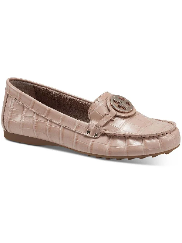 Dailyn Womens Leather Slip On Loafers