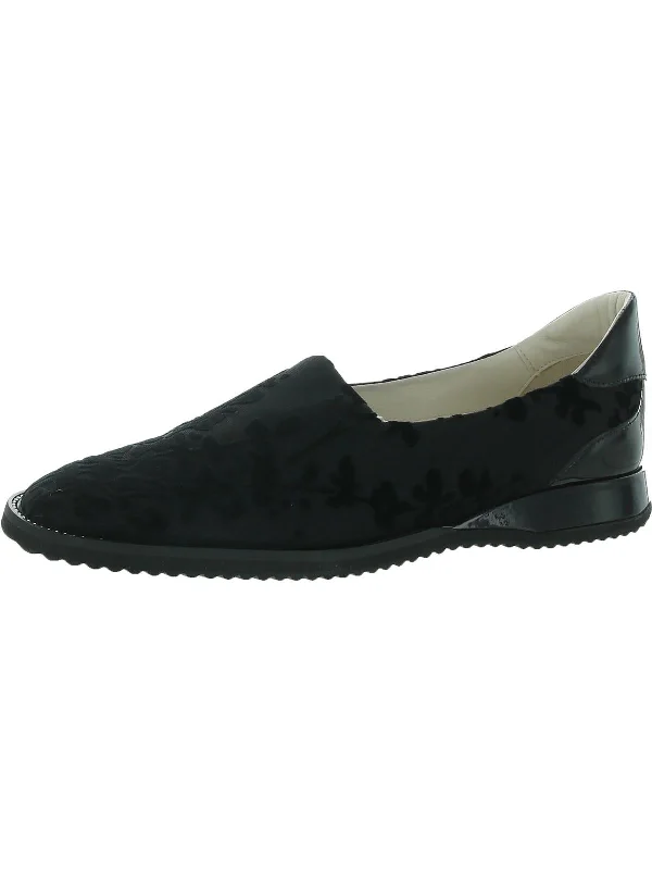 Eufemio Womens Velvet Slip On Flats