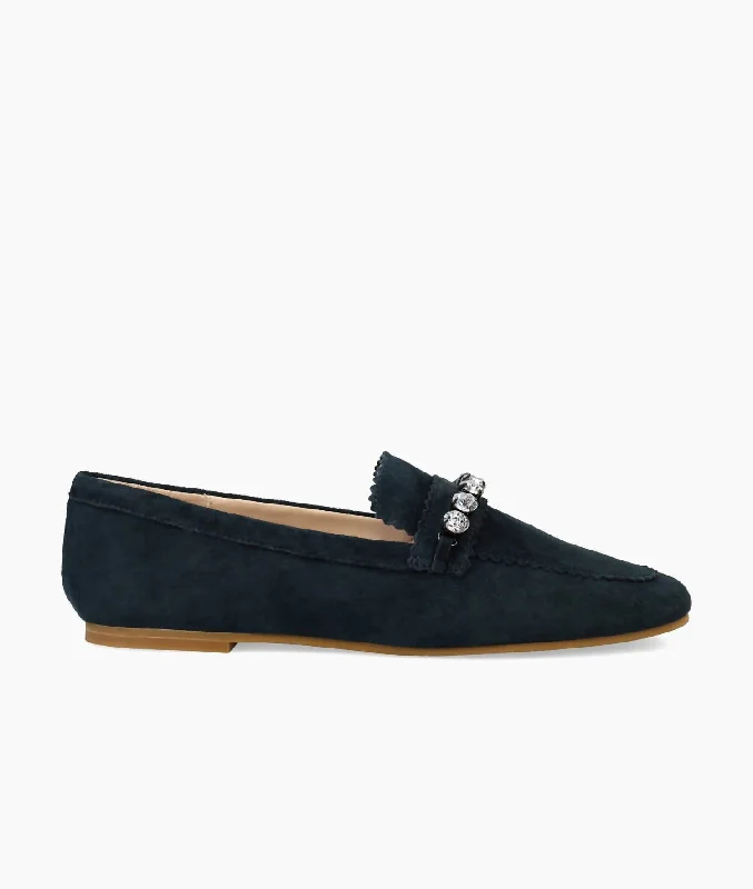 Herron Suede Loafers In Dark Green