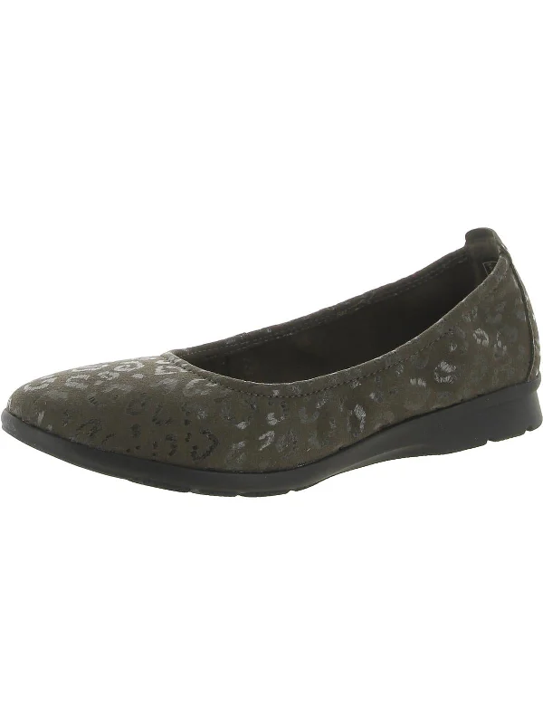 Jenette Ease Womens Faux Suede Slip On Loafers