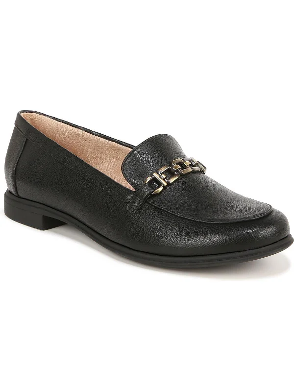 Lydia Womens Faux Leather Slip-On Loafers