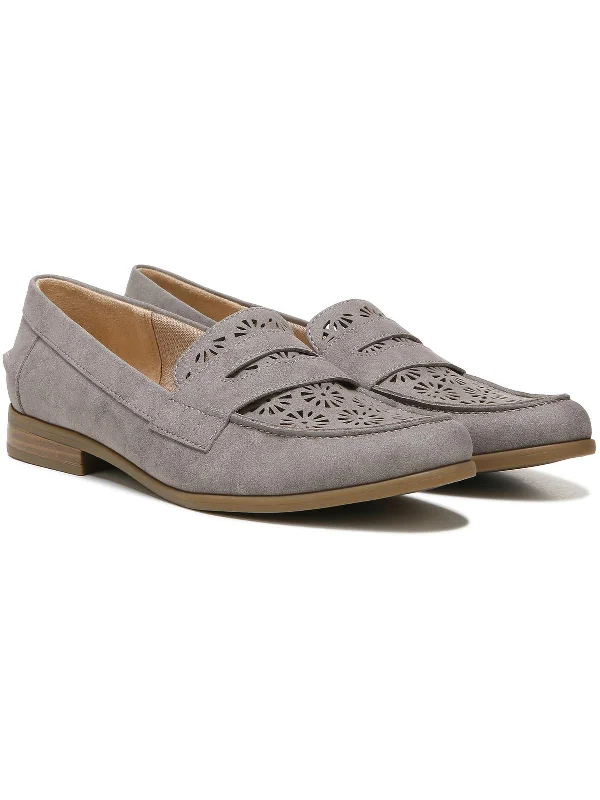 Madison Perf Womens Faux Suede Slip On Loafers