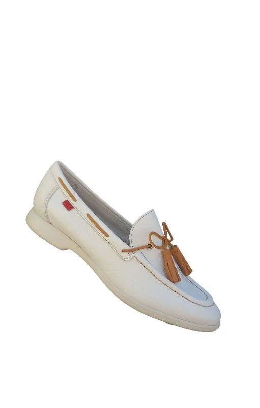 Providence Loafer In White/tan