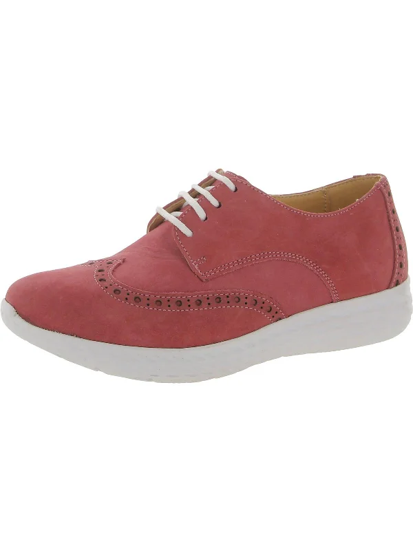 Raleigh Womens Leather Lace-Up Oxfords