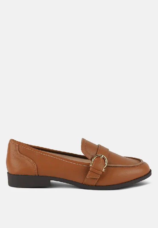 sheboss buckle detail loafers