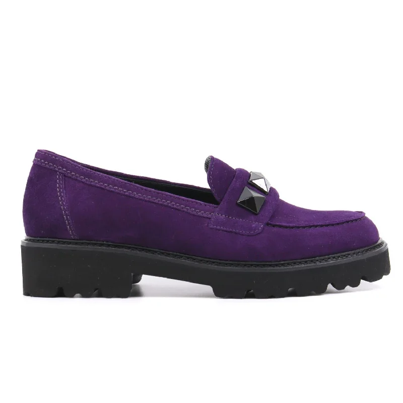 Studded Loafer In Purple