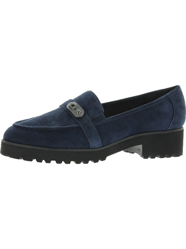 Wendy Womens Suede Slip-On Loafers