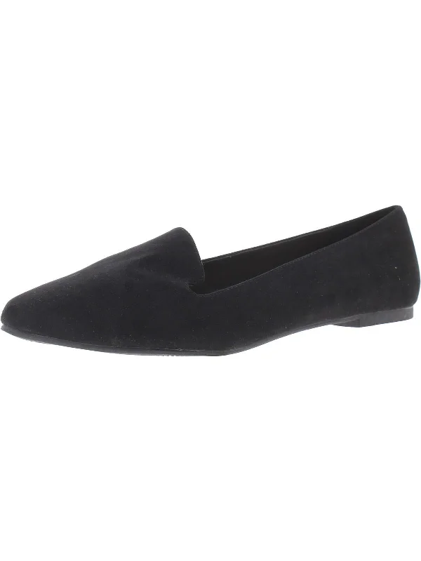 Womens Faux Suede Slip-On Loafers