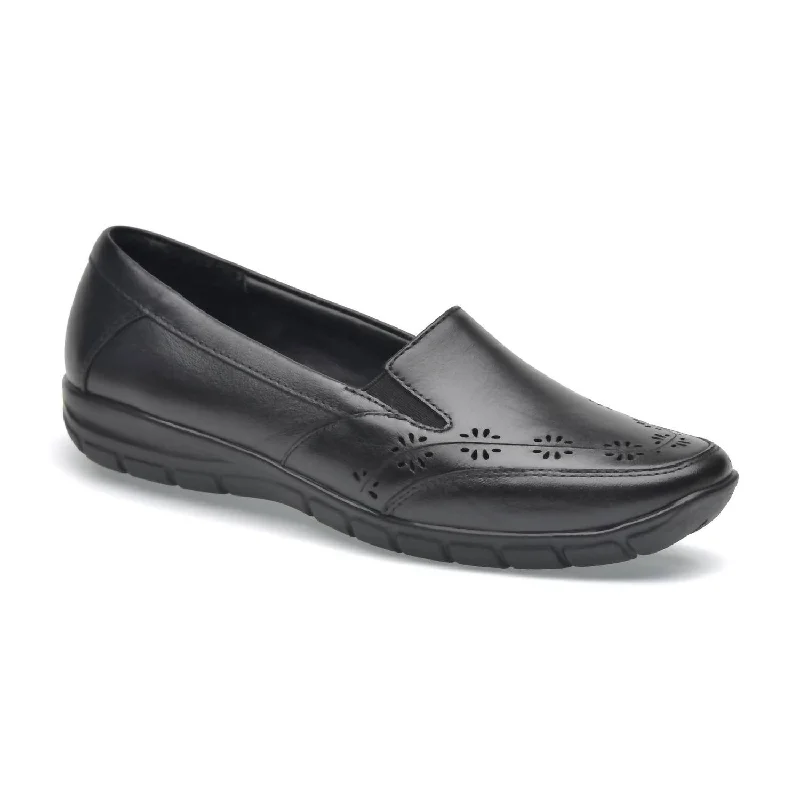 Women's Lambskin Moccasin In Black