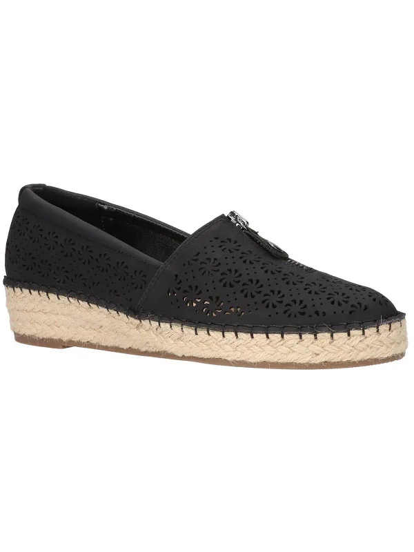 Zenon Womens Faux Leather Espadrille Loafers