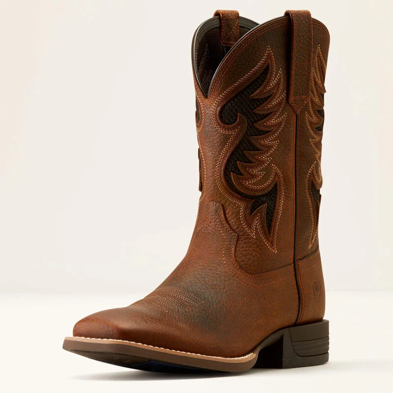 Ariat® Men's "Cowpuncher VentTEK" Cowboy Boots - Brown Oiled Rowdy