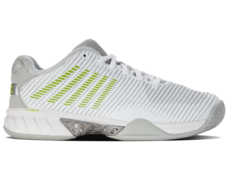 96613-956-M | HYPERCOURT EXPRESS 2 | WHITE/GRAY VIOLET/LIME GREEN