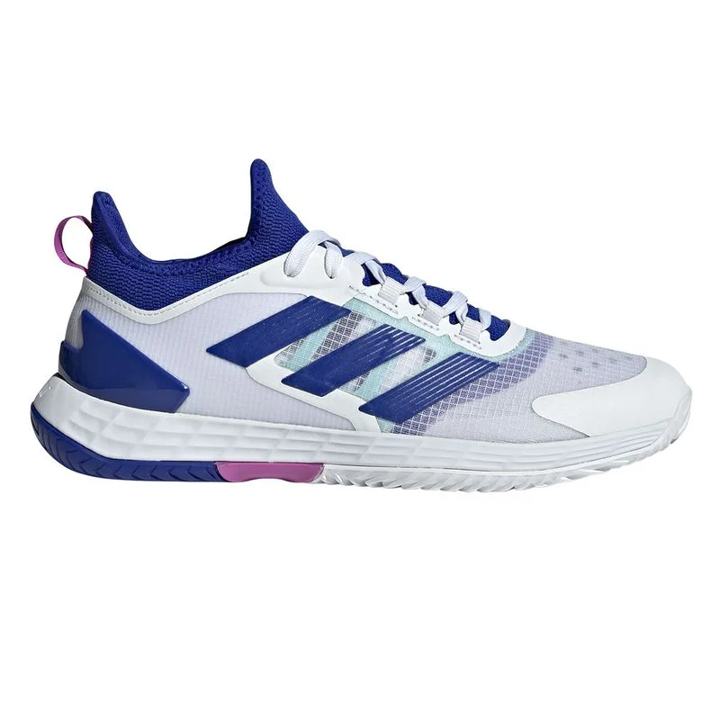 Adidas Adizero Ubersonic 4.1 All Court Tennis Shoes (Mens) - White/Lucid Blue/Purple Burst