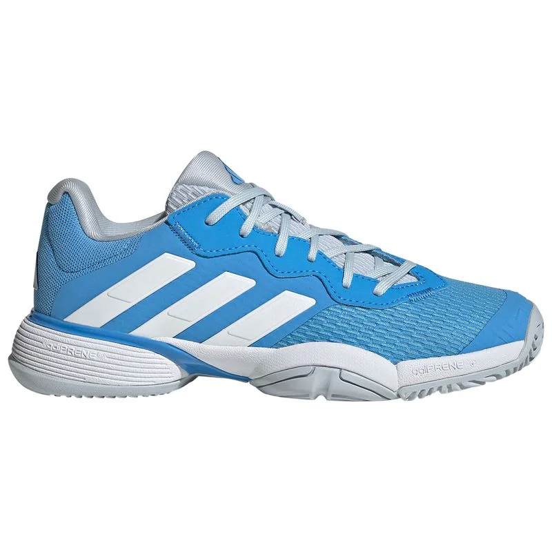 adidas Barricade Tennis Shoes (Junior) - Blue/White