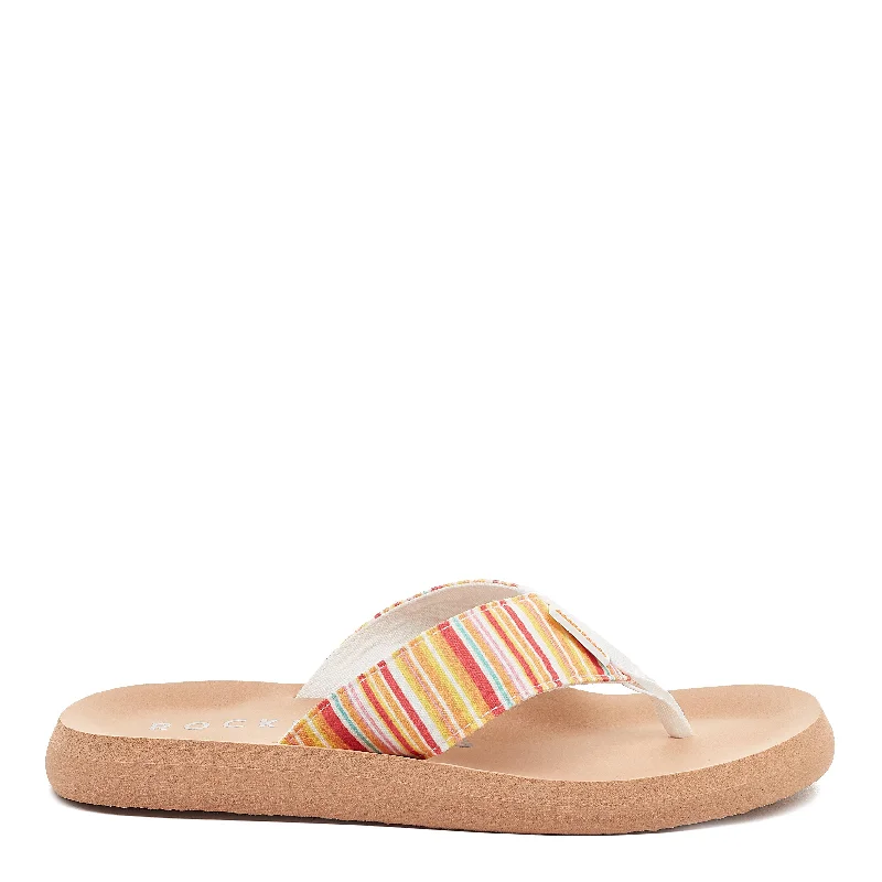 Adios Orange Stripe Flip-Flops