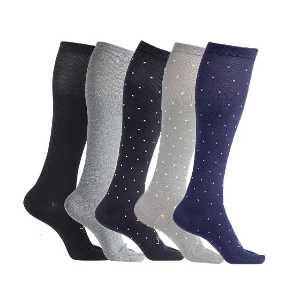 Cotton Everyday Split Toe Socks (15-20mmHg) - 5 Pack