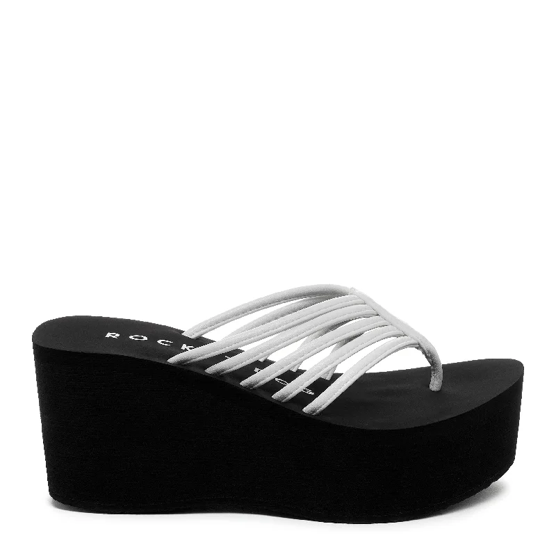 Crushcage White Platform Flip-Flops