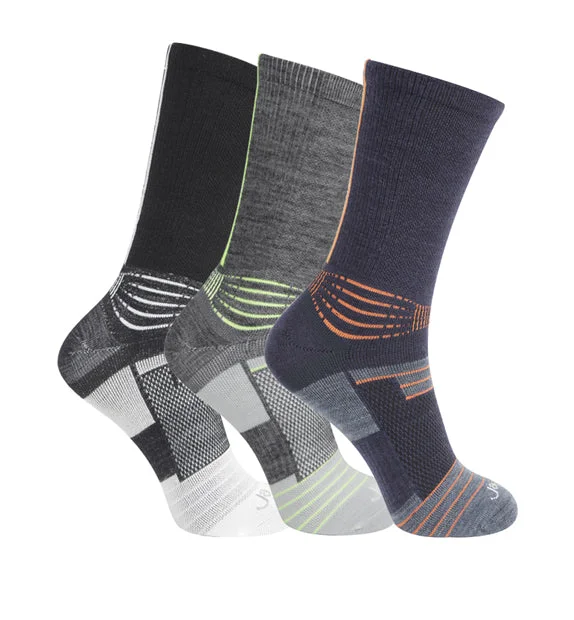 Merino Wool Performance Crew Socks- 3 Pack