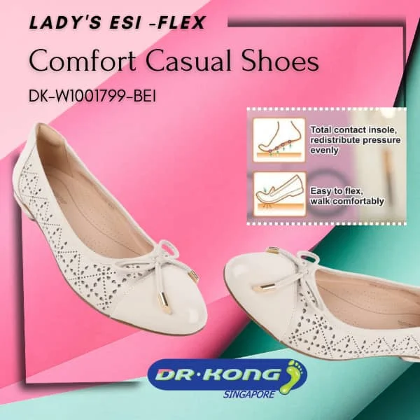 DR.KONG WOMEN COMFORT FLAT SHOES DK-W1001799-BEI(RP : $189)