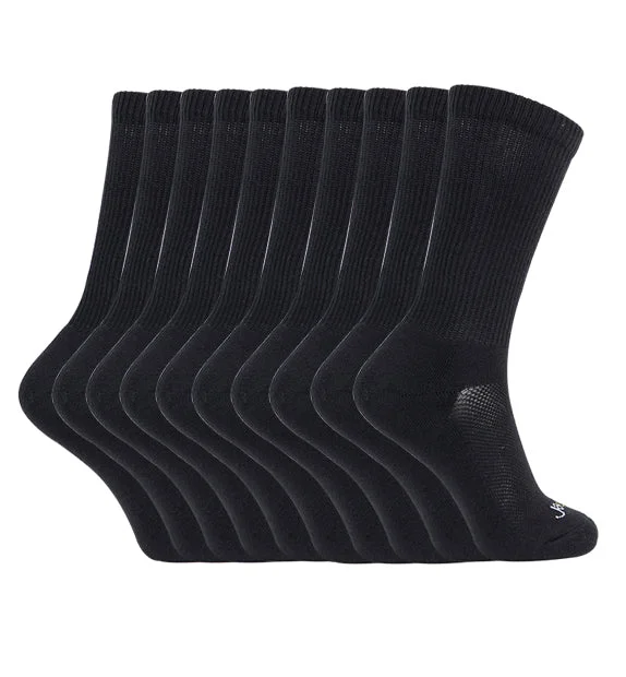 Merino Wool Bamboo Crew Socks - 10- Pack