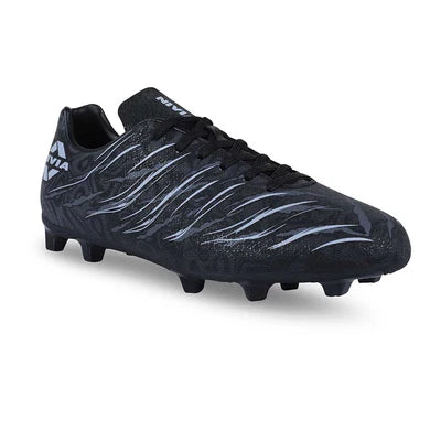 NIVIA Carbonite 6.0 Football Shoes for Men (Black)