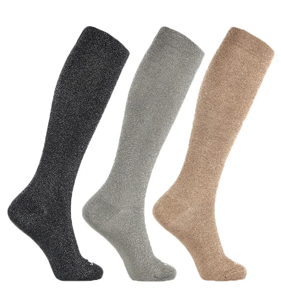 Pima Cotton Everyday Compression Socks (15-20mmHg) - Lurex - 3 Pack