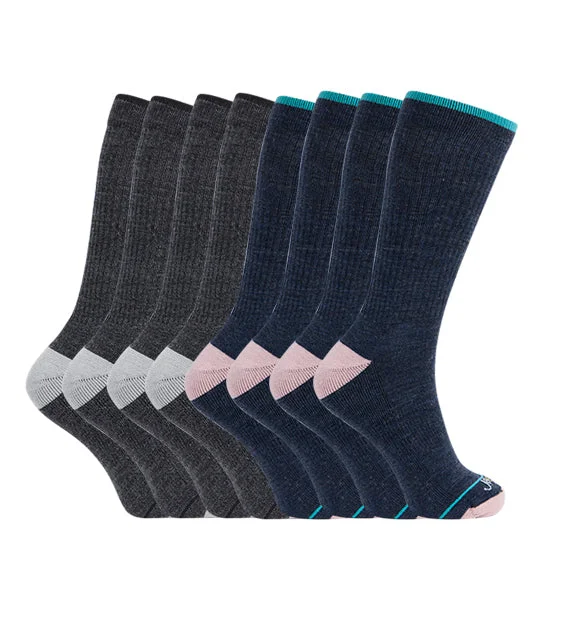 76% Rich Merino Wool Everyday Crew Socks - 8 Pack