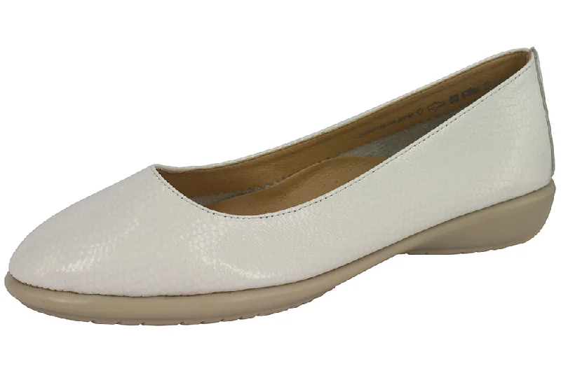 DANCE - SNAKE PATENT WHITE