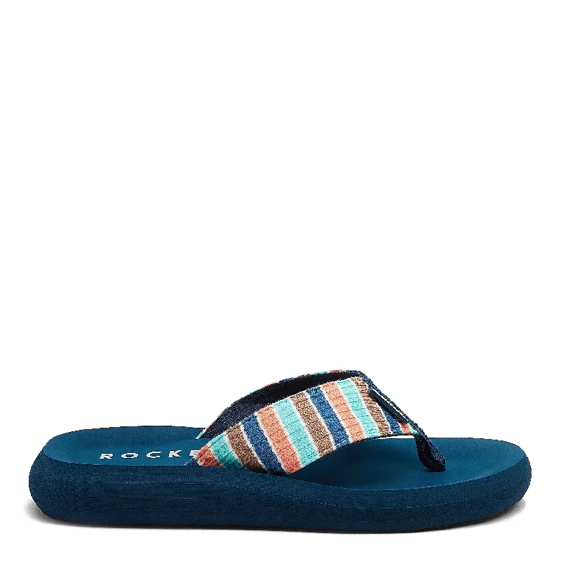 Spotlight Blue Coastal Stripe Flip-Flops